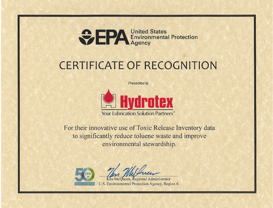 Hydrotex Recognized by the EPA